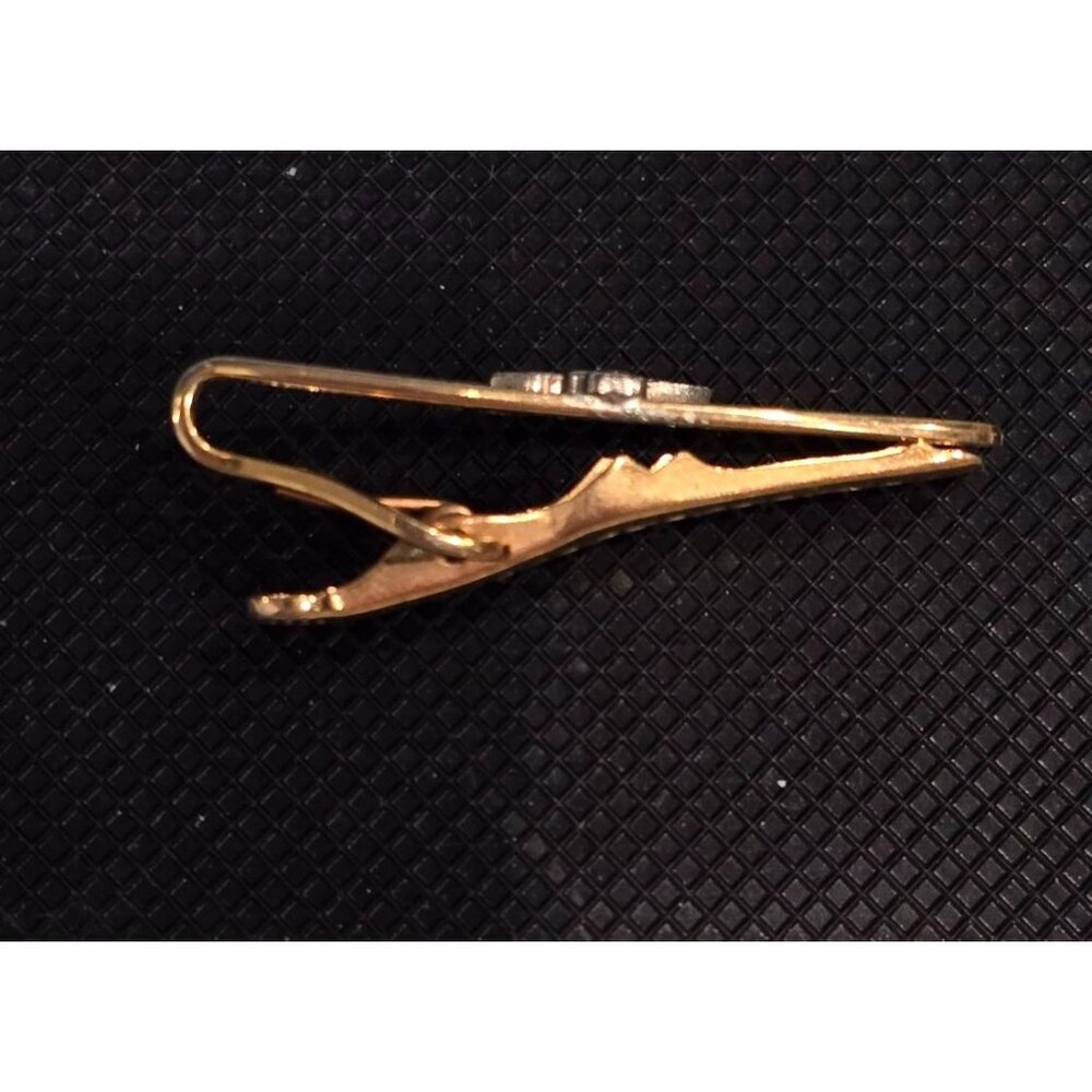 Vintage Swank Gold Tone Caduceus Tie Clip With Medical Symbol Design - Picture 3 of 8